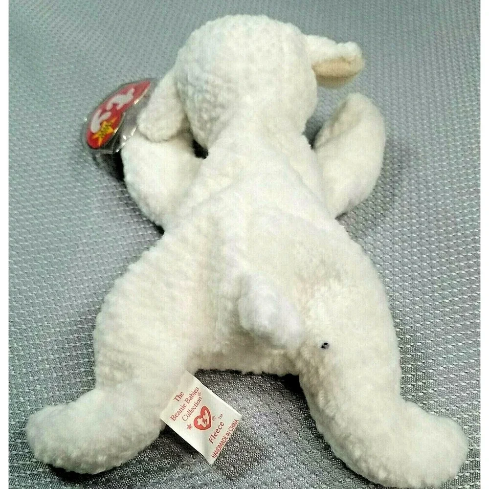 Rare Beanie baby Fleece The lamb HUGE ERROR-Wrong Color Fiber Great Condition 96